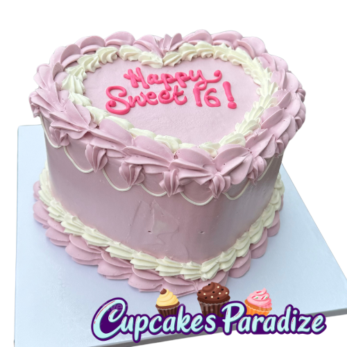 Just married heart cake
