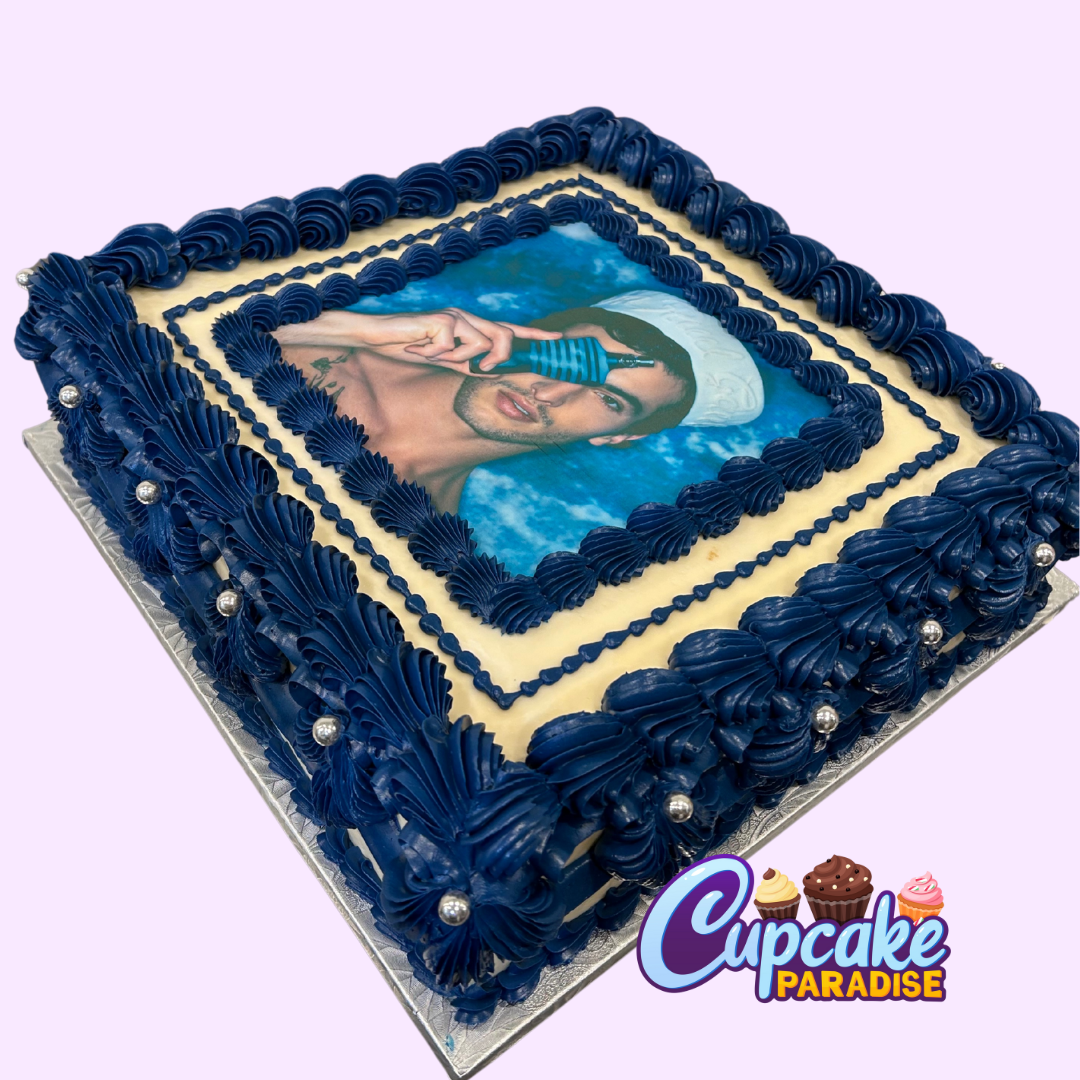 Vintage Rectangle Logo/Photo/ Slab Cake