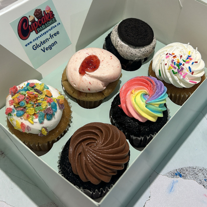 6 Pack Gluten-free Vegan Cupcakes