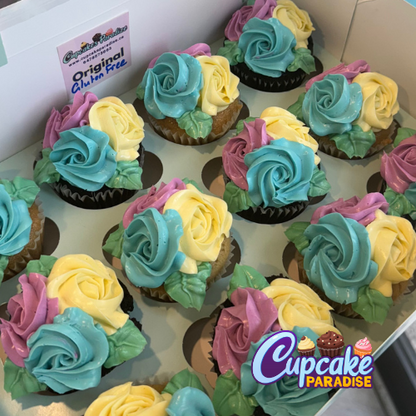 Rose Flower Bouquet Cupcakes
