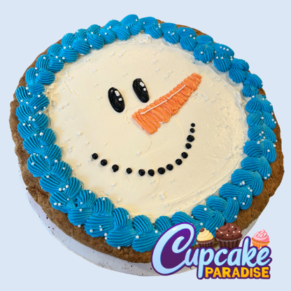 Snowman Cookie Cake